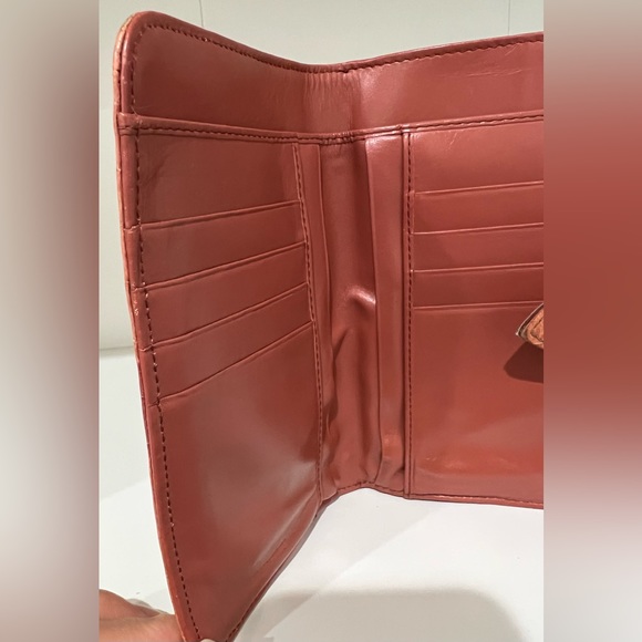 Miu Miu Embossed Crocodile Leather Double Sided Wallet in Pink - Picture 9 of 12